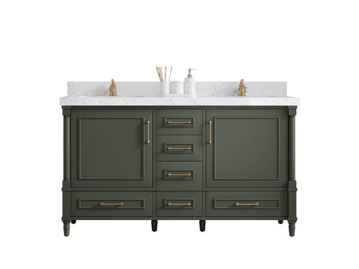 Aberdeen 60 in. W x 22 in. D Double Sink Bathroom Vanity - photo 1