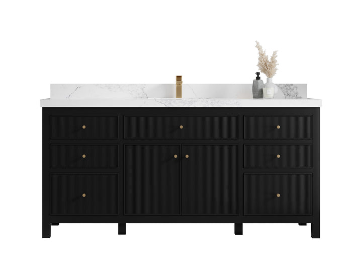 Sonoma 72 in W x 22 in D Free Standing Reeded Single Sink Bathroom Vanity - photo 1