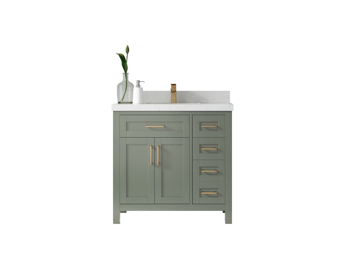 Cambridge 36 in. W x 22 in. D Left Offset Sink Bathroom Vanity
