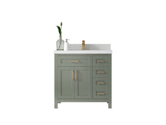 Cambridge 36 in. W x 22 in. D Left Offset Sink Bathroom Vanity - photo 1