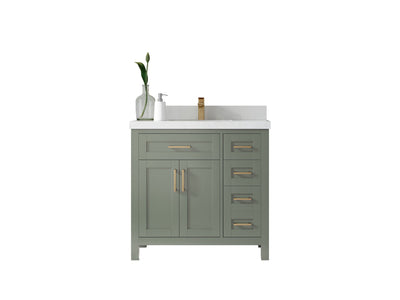 Cambridge 36 in. W x 22 in. D Left Offset Sink Bathroom Vanity