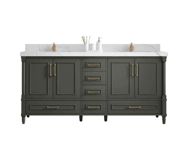 Aberdeen 72 in. W x 22 in. D Double Sink Bathroom Vanity - photo 1
