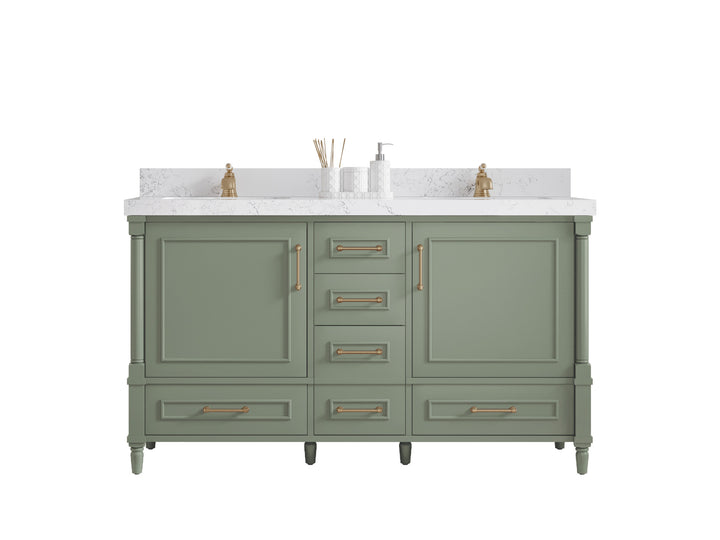 Aberdeen 60 in. W x 22 in. D Double Sink Bathroom Vanity - photo 1