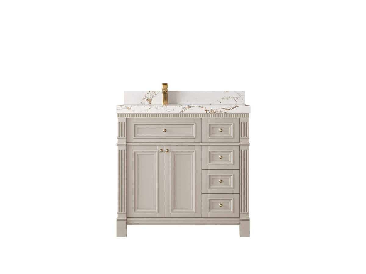 Paris 36 in. W x 22 in. D Left Offset Sink Bathroom Vanity