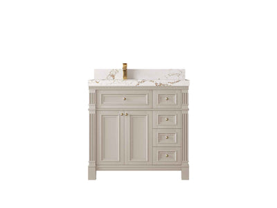 Paris 36 in. W x 22 in. D Left Offset Sink Bathroom Vanity