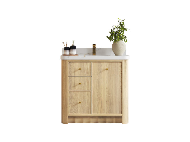 Orlando Oak 36 in. W x 22 in. D Center Sink Bathroom Vanity - photo 1