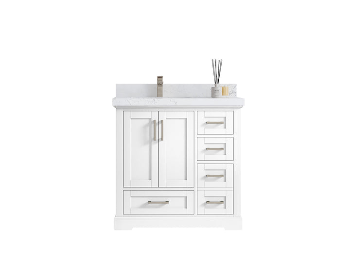 Boston 36 in. W x 22 in. D Left Offset Sink Bathroom Vanity - photo 1