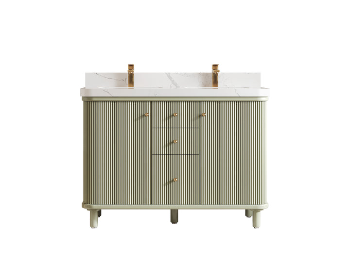 Miami 48 in. W x 22 in. D Double Sink Bathroom Vanity - photo 1
