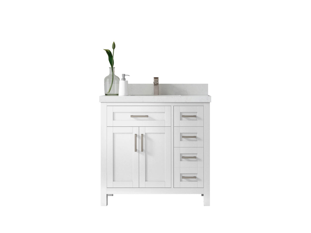 Cambridge 36 in. W x 22 in. D Left Offset Sink Bathroom Vanity
