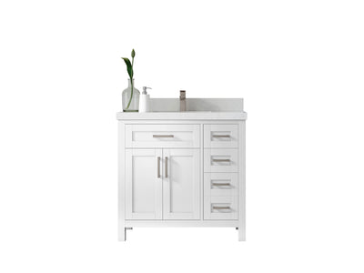 Cambridge 36 in. W x 22 in. D Left Offset Sink Bathroom Vanity