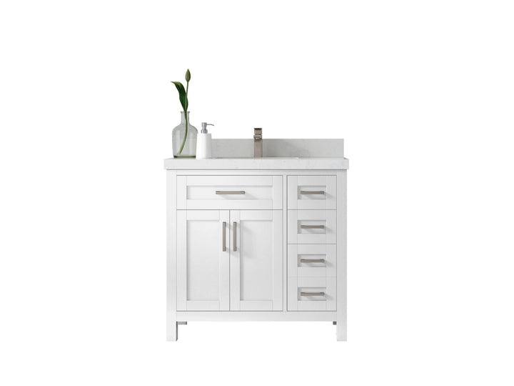 Cambridge 36 in. W x 22 in. D Left Offset Sink Bathroom Vanity - photo 1