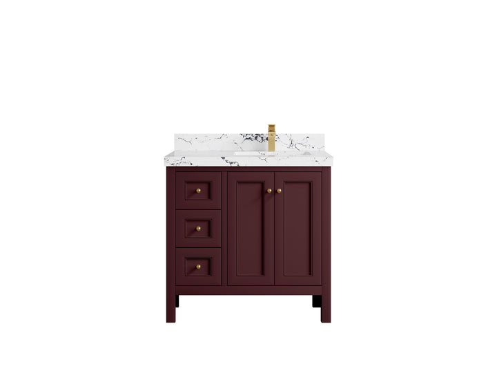 Nashville 36 in. W x 22 in D Right Offset Sink Bathroom Vanity - photo 1