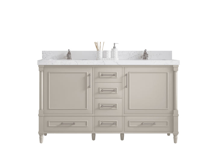 Aberdeen 60 in. W x 22 in. D Double Sink Bathroom Vanity - photo 1