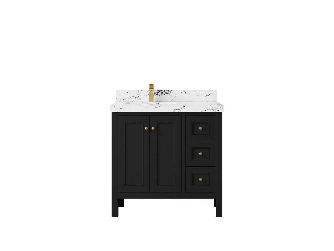 Nashville 36 in. W x 22 in. D Left Offset Sink Bathroom Vanity