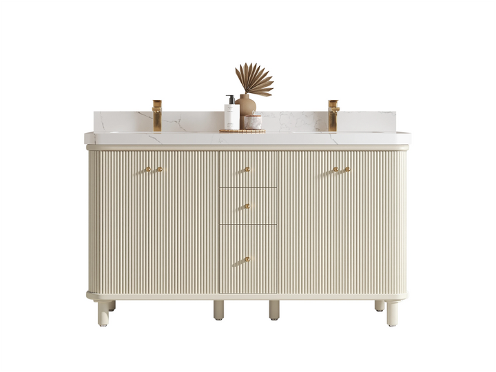 Miami 60 in. W x 22 in. D Double Sink Bathroom Vanity - photo 1