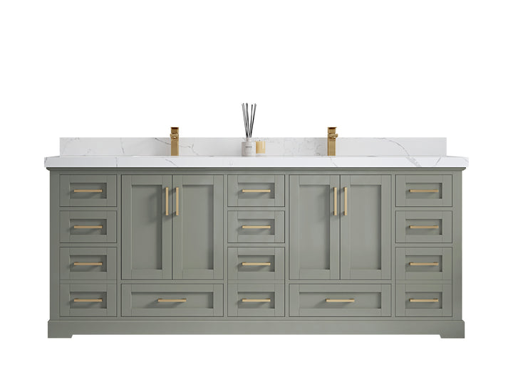 Boston 84 in. W x 22 in. D Double Sink Bathroom Vanity - photo 1