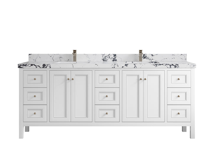 Nashville 84 in W x 22 in D Double Sink Bathroom Vanity - photo 1