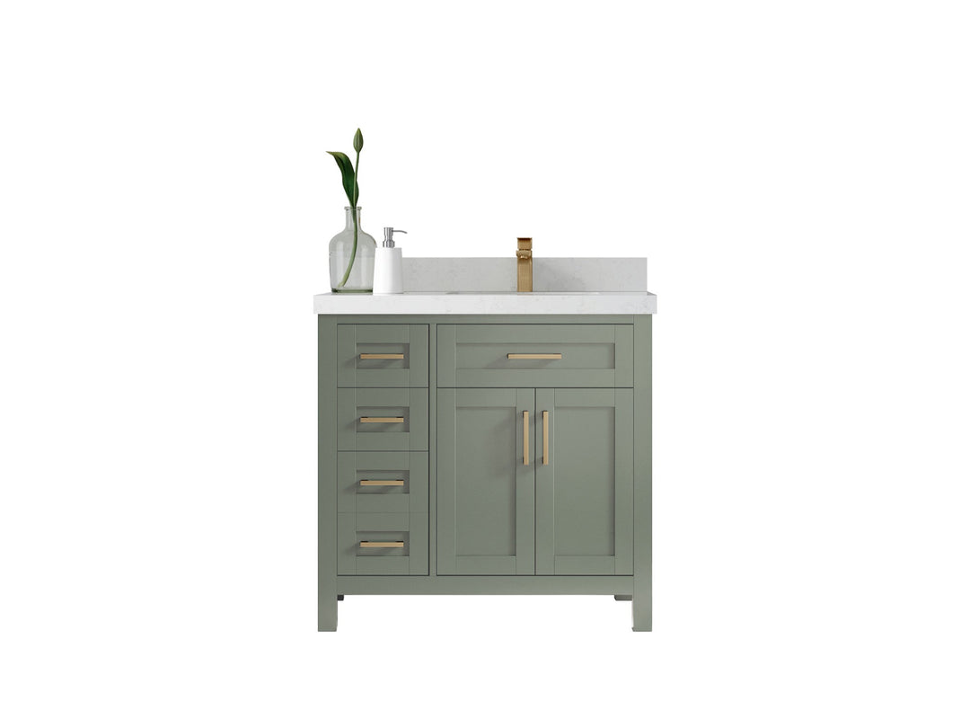 Cambridge 36 in. W x 22 in. D Right Offset Sink Bathroom Vanity