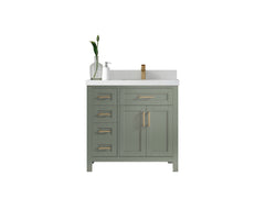 Cambridge 36 in. W x 22 in. D Right Offset Sink Bathroom Vanity - photo 1