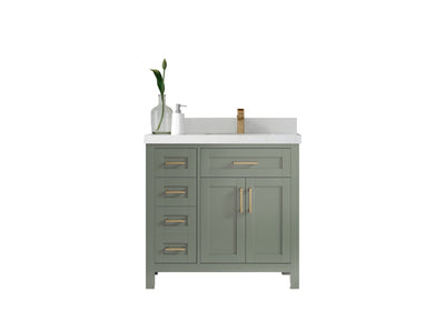 Cambridge 36 in. W x 22 in. D Right Offset Sink Bathroom Vanity