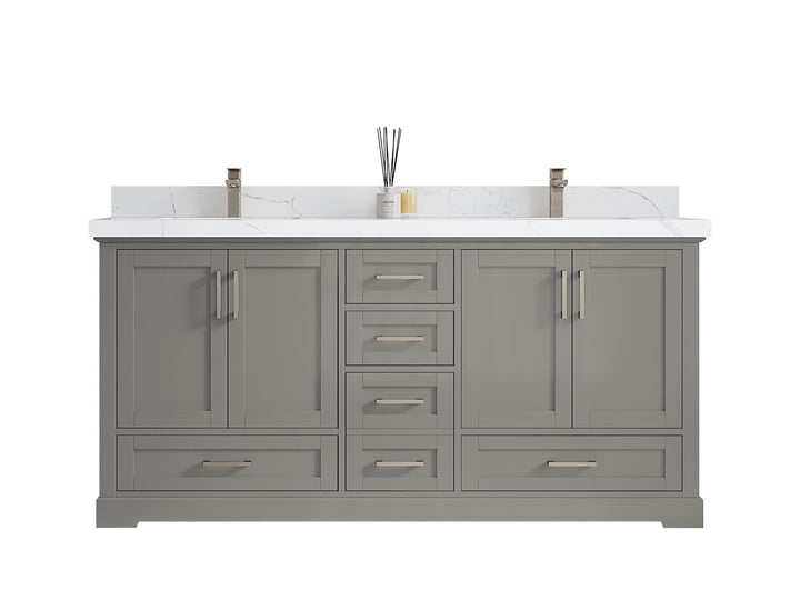 Boston 72 in. W x 22 in. D Double Sink Bathroom Vanity - photo 1