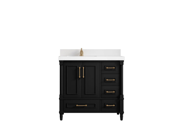Aberdeen 36 in. W x 22 in. D Left Offset Sink Bathroom Vanity - photo 1