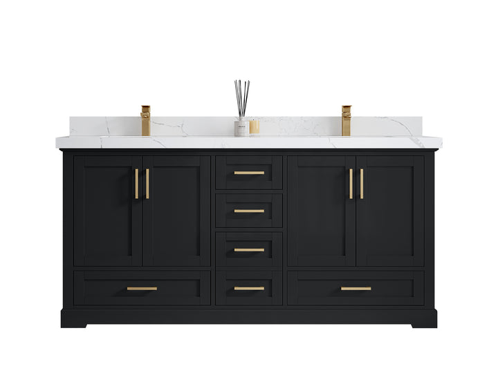 Boston 72 in. W x 22 in. D Double Sink Bathroom Vanity - photo 1
