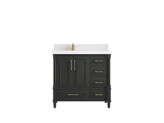 Aberdeen 36 in. W x 22 in. D Left Offset Sink Bathroom Vanity - photo 1