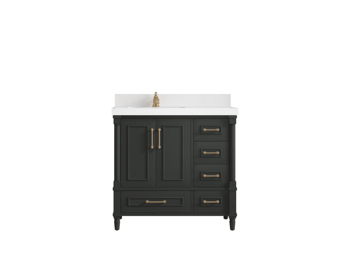 Aberdeen 36 in. W x 22 in. D Left Offset Sink Bathroom Vanity - photo 1