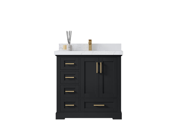 Boston 36" W x 22" D Center Sink Vanity for Modern Bathroom Spaces - photo 1