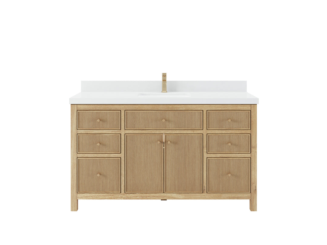 Sonoma Teak Wood 60 in. W x 22 in. D Single Sink Bathroom Vanity