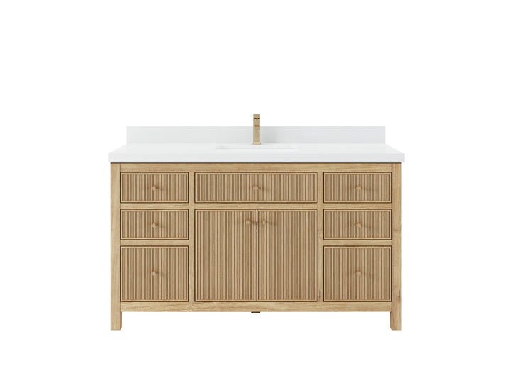 Sonoma Teak Wood 60 in. W x 22 in. D Single Sink Bathroom Vanity - photo 1