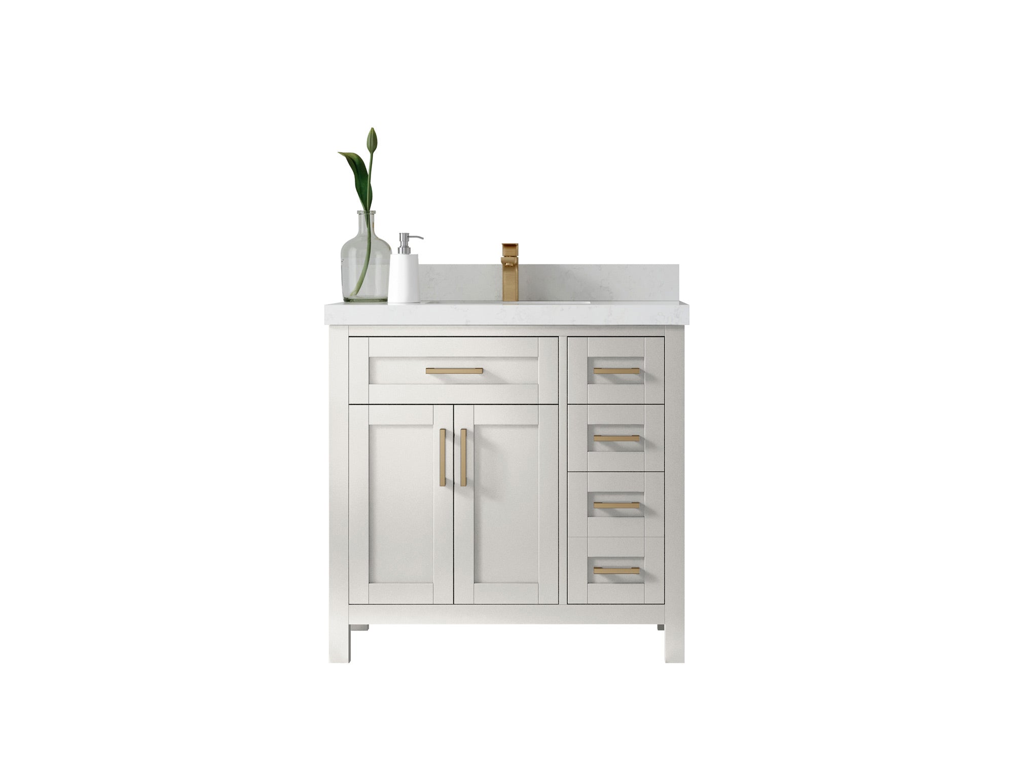 Cambridge 36 in. W x 22 in. D Single Center Sink Bathroom Vanity