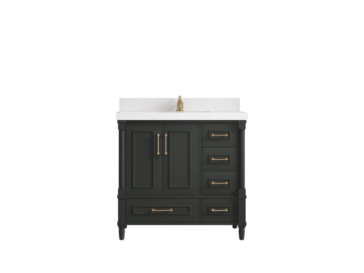 Aberdeen 36 in. W x 22 in. D Center Sink Bathroom Vanity - photo 1