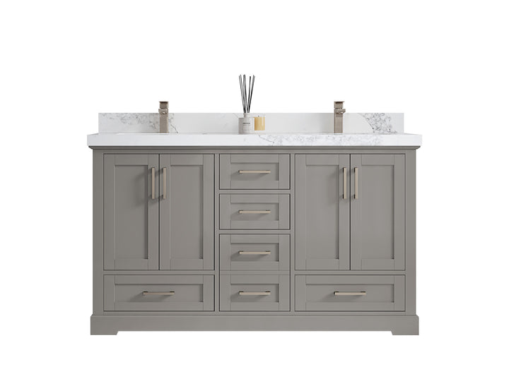 Boston 60 in. W x 22 in. D Double Sink Bathroom Vanity - photo 1