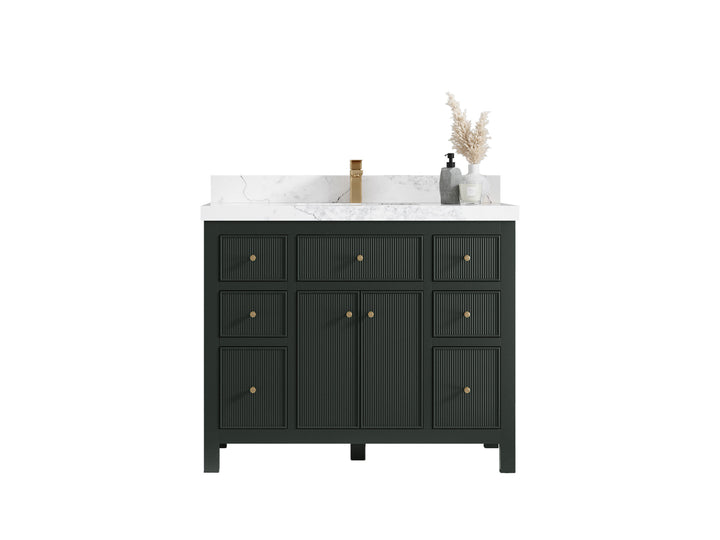 Sonoma 42 in W x 22 in D Free Standing Reeded Single Sink Bathroom Vanity - photo 1