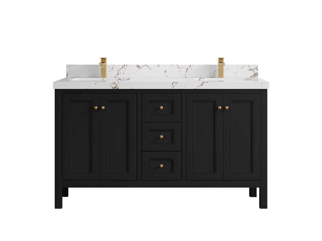 Nashville 60 in. W x 22 in. D Double Sink Bathroom Vanity