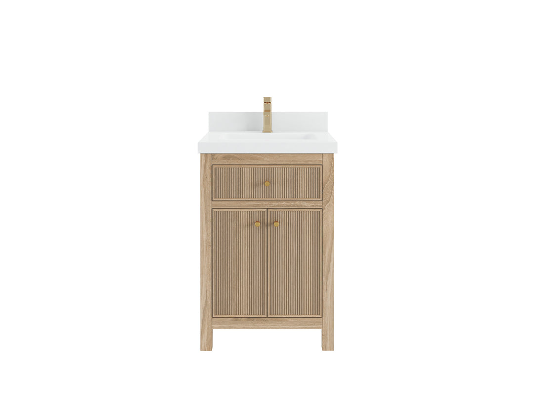 Sonoma Teak Wood 24 in. W x 22 in. D Single Sink Bathroom Vanity