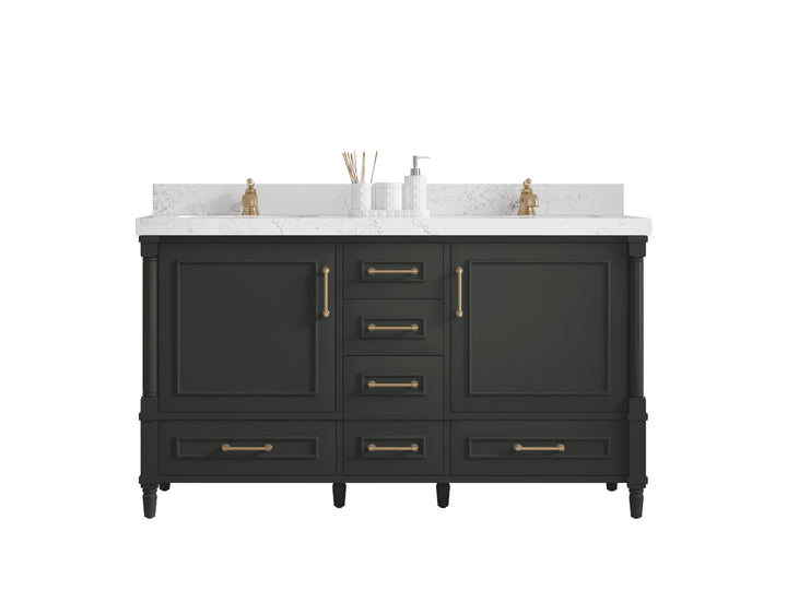 Aberdeen 60 in. W x 22 in. D Double Sink Bathroom Vanity - photo 1