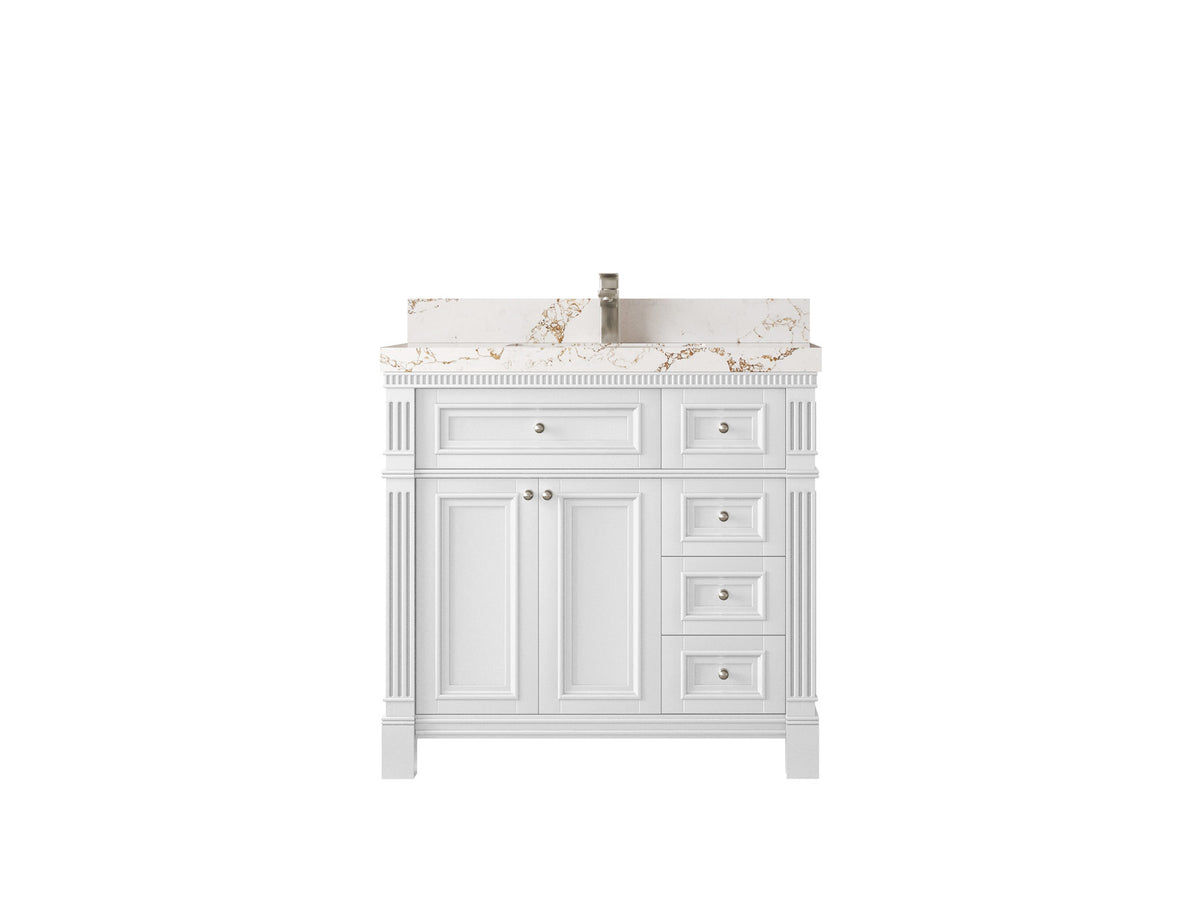 Paris 36 in. W x 22 in. D Bathroom Vanity with Center Sink