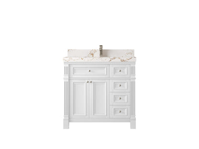 Paris 36 in. W x 22 in. D Bathroom Vanity with Center Sink