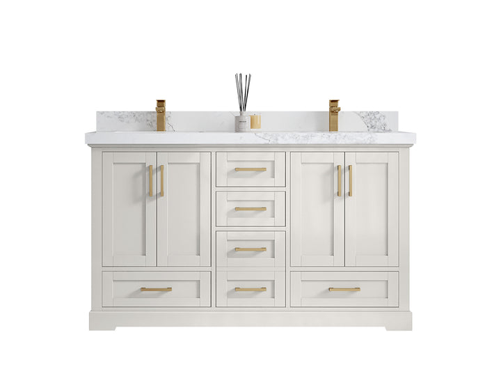 Boston 60 in. W x 22 in. D Double Sink Bathroom Vanity - photo 1