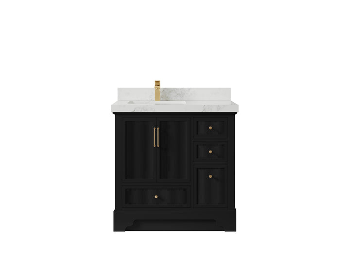 Alys 36 in. W x 22 in. D Left Offset Sink Bathroom Vanity - photo 1