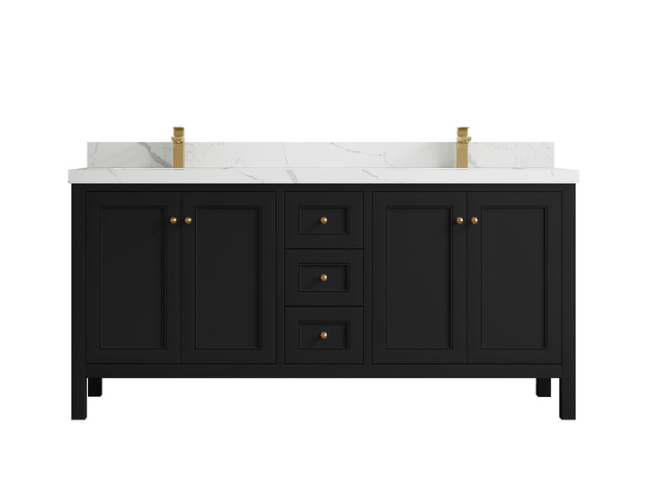 Nashville 72 in. W x 22 in. D Double Sink Bathroom Vanity - photo 1