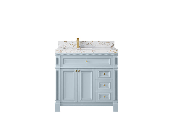 Paris 36 in. W x 22 in. D Left Offset Sink Bathroom Vanity - photo 1