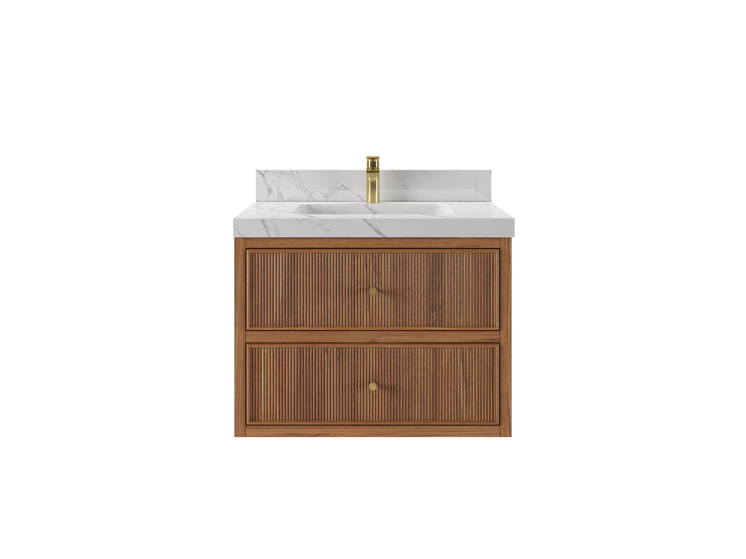 Sonoma Floating Teak 30 in. W x 22 in. D Single Sink Bathroom Vanity | 
              
                Dark Natural Teak
                
                  
             - SON_TK_FLT_DNT_ARB_30 - photo №1