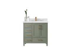 Malibu 36 in. W x 22 in. D with Center Sink Bathroom Vanity - photo 1