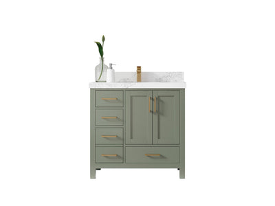 Malibu 36 in. W x 22 in. D with Center Sink Bathroom Vanity