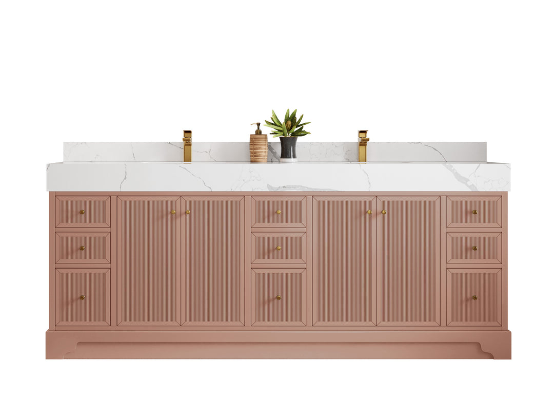 Manhattan 84 in. W x 22 in. D Double Sink Bathroom Vanity