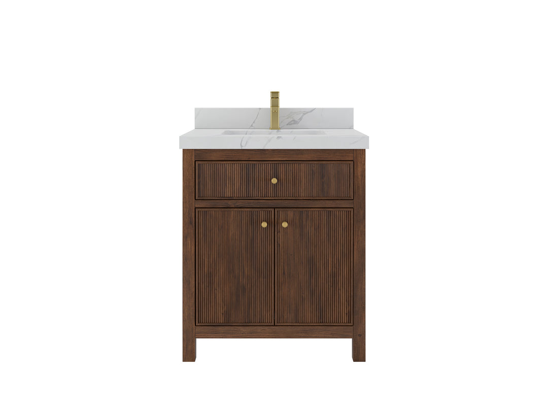 Sonoma Teak Wood 30 in. W x 22 in. D Single Sink Bathroom Vanity
